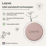 Evren - Verticaal Geribbelde Organische Vaas — verhaal (bloesem)