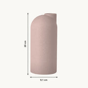 Liora - Gegroefde Asymmetrische Minimalistische Vaas — maat (bloesem-20cm)