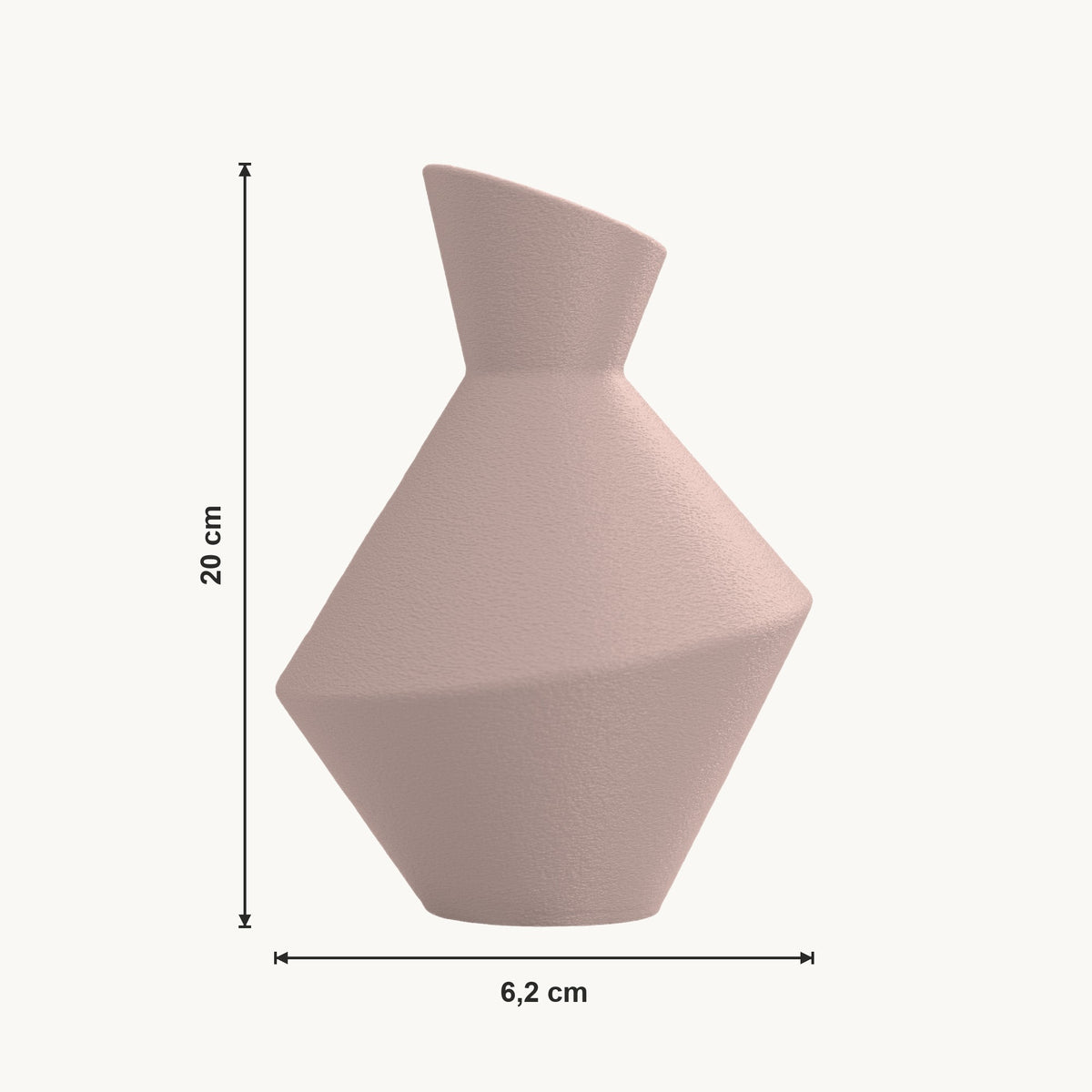 Daris - Taps Toelopende Geometrische Moderne Vaas — maat (bloesem-20cm)