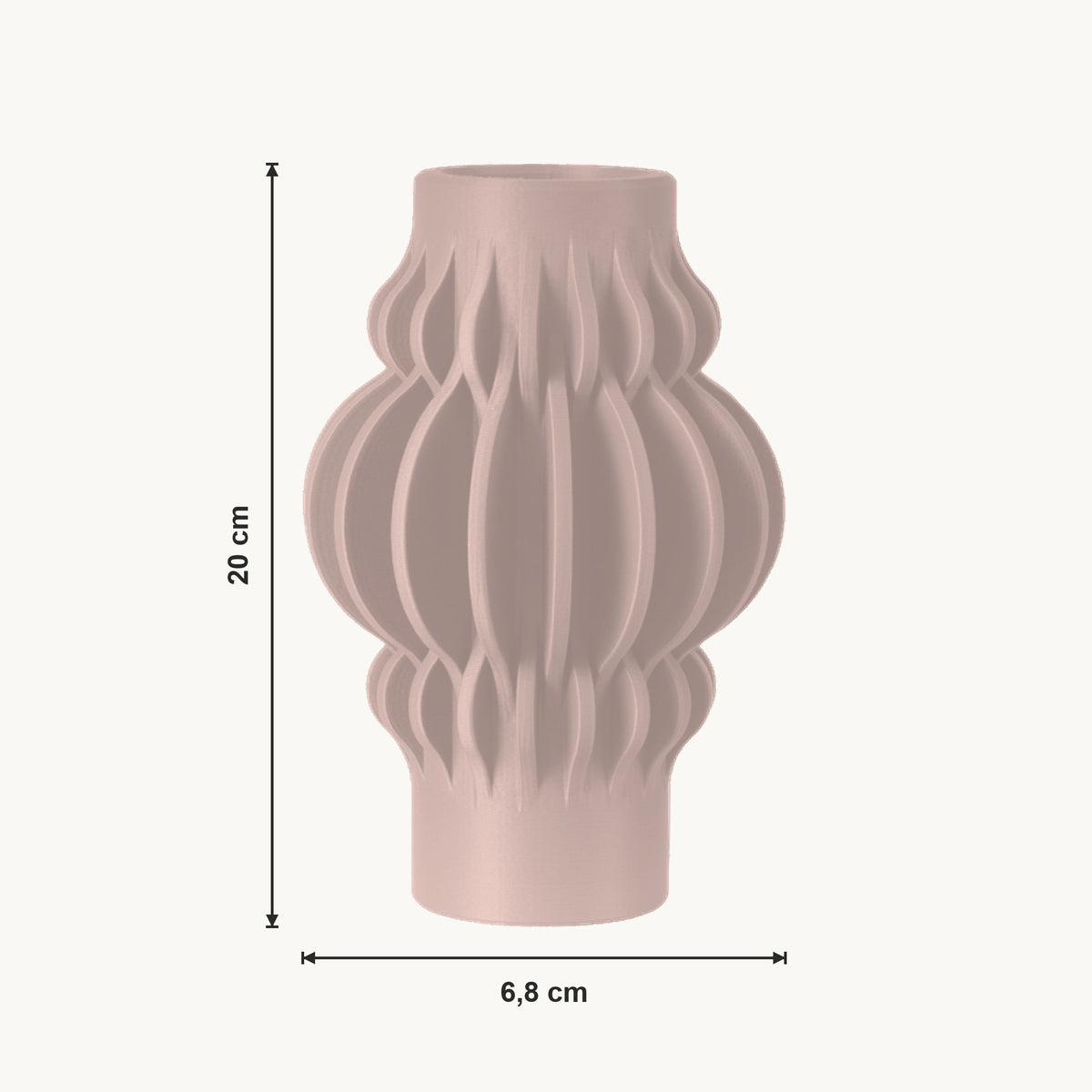 Vesper - Golvend Sculpturale Moderne Vaas — maat (bloesem-20cm)
