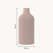 Evren - Verticaal Geribbelde Organische Vaas — maat (bloesem-20cm)
