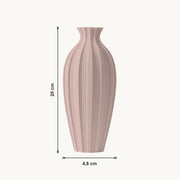 Soren - Geribbelde Taps Toelopende Moderne Vaas — maat (bloesem-20cm)