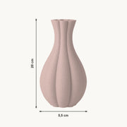 Fenno - Gegroefde Taps Toelopende Organische Vaas — maat (bloesem-20cm)