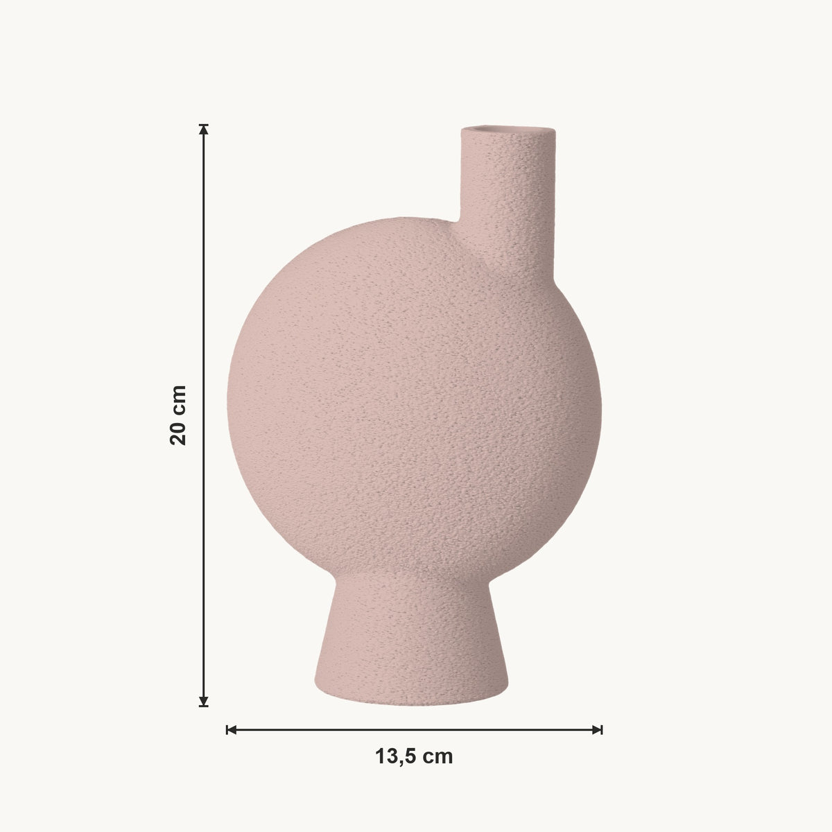 Helia - Asymmetrische Organische Sculpturale Vaas — maat (bloesem-20cm)