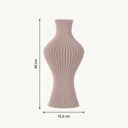Flint - Gegroefde Sculpturale Moderne Vaas — maat (bloesem-25cm)