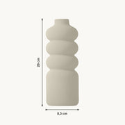 Lenox - Gestapelde Bolvormige Organische Vaas — maat (creme-20cm)