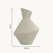 Daris - Taps Toelopende Geometrische Moderne Vaas — maat (creme-25cm)