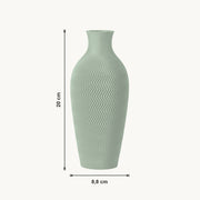 Aluna - Zigzag Taps Sculpturale Vaas — maat (salie-20cm)