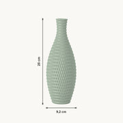 Bronte - Conisch Taps Geribbelde Moderne Vaas — maat (salie-25cm)