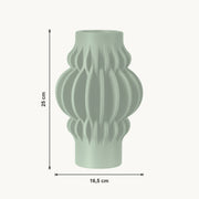 Vesper - Golvend Sculpturale Moderne Vaas — maat (salie-25cm)